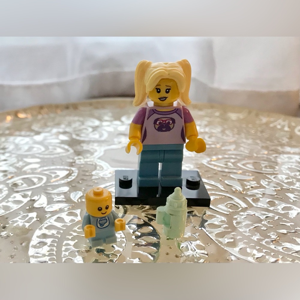 LEGO Babysitter Minifigure Girl Baby Bottle Blind Bag Building Blocks Toy Bricks